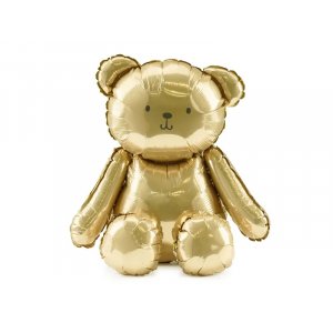 Folieballong - Teddybjörn - Guld - 43 x 53 cm