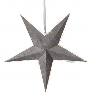 Julstjärna - Velvet - Grå