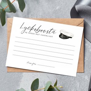 Fyll-i-kort - Lyckoboosta studenten - 8-pack