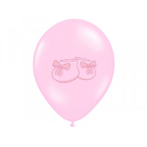 Ballonger - Babyskor - Ljusrosa - 6-pack