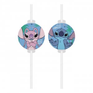 Papperssugrör - Stitch & Angel - 4-pack