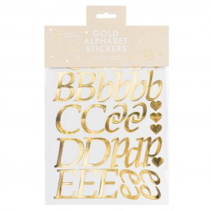 Stickers - Bokstäver - Guld