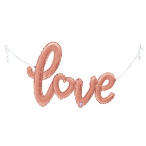Folieballong - Love - Roséguld