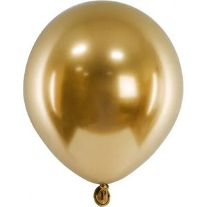 Glansig ballong - Guld - 12 cm