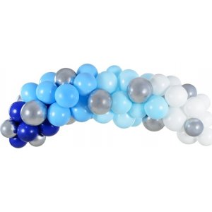 Ballongbåge - 2 m - Blå/Vit/Silver