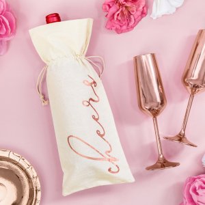 Tygpåsar - Vinflaskor - Cheers - 5-pack