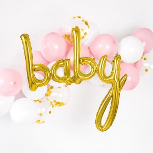 Folieballong - Baby - Guld