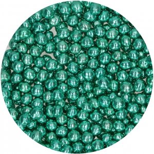 Krispiga chokladpärlor - Metallic Green - Funcakes - 60 g