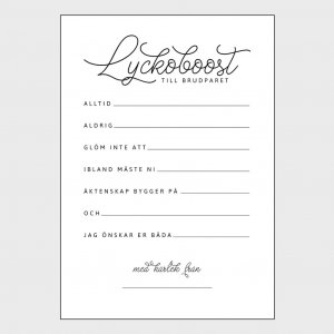 Advice cards - Lyckoboost till brudparet - 8-pack