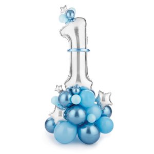 Ballongkit - 1 - Blå/Silver