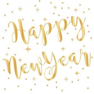 Servetter - Happy New Year - Vit/Guld - 16-pack