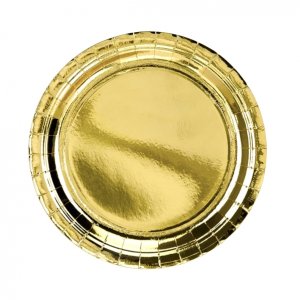 Papptallrikar - Metallic - Guld - 6-pack