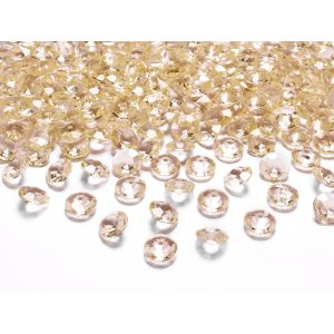 Diamantkonfetti - 12 mm - Aprikos - Ca 100 st