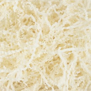 Strimlat silkespapper till presentpåsar/askar - Ivory - 50 g