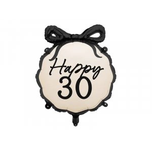 Rund folieballong - Nude - Happy 30