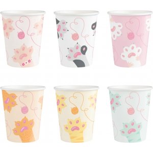 Pappmuggar - Pastellkatter - 6-pack