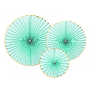 Pin Wheels - Mint/Guldkant - 3-pack