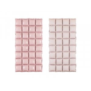Backdrop - Folieballonger - Rosa - 55x110 cm