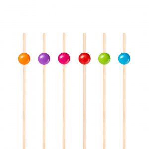Snackspinnar/Drinkpinnar - Mixade färger - 12 cm - 25 st