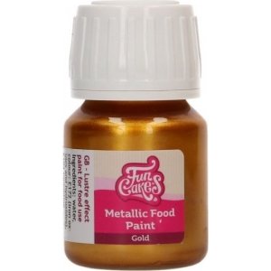 Ätbar färg - Mettalic Gold - Funcakes - 30 ml