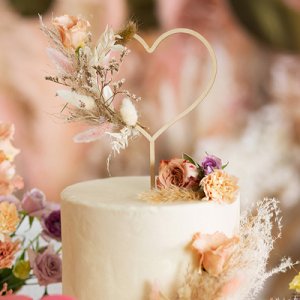 Cake Topper - Trä - Hjärta