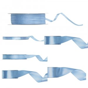 Satinband - Misty Blue - (Bredd: 3 mm) - 50 meter