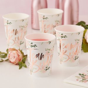 Pappmuggar - Floral Hen - 8-pack