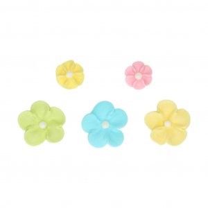 Sockerdekorationer - Blommor - Pastellmix - 32 st - Funcakes