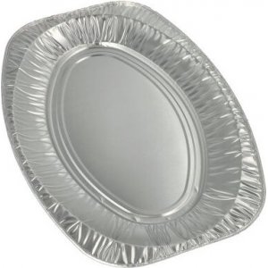 Ovala serveringsfat - 3-pack - Silver