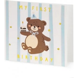 Födelsedagskort - My First Birthday - Nalle