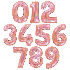 Sifferballong - Roséglitter - 1 m