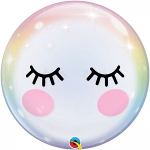 Folieballong - Sleeping eyes - Pastell