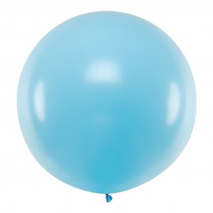 Jätteballong Enfärgad - Ljusblå - Storlek: 60cm
