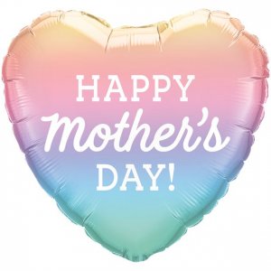Foliehjärta - Happy Mother s Day - Pastell