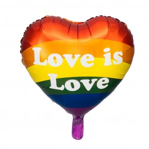 Folieballong - Hjärta - Love is love