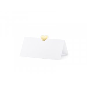 Placeringskort - Litet Hjärta - Guld - 10-pack