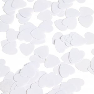 Bordskonfetti - Vita hjärtan - 14 gram