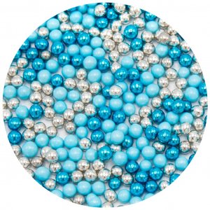 Chokladpärlor - Choco Dragées - Blå/Silver - 80g