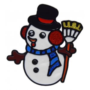 Fönsterdekoration - Snögubbe