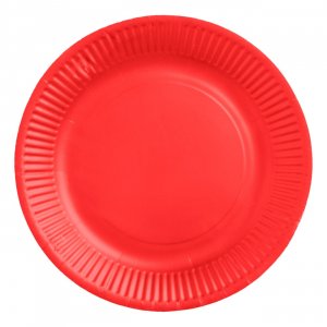 Papptallrikar - Röd - 23 cm - 16-pack