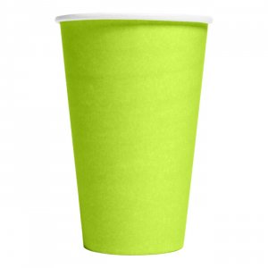 Pappmuggar - Stora - Limegröna - 10-pack