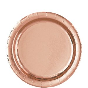 Papptallrikar - Roséguld - 23 cm - 6-pack