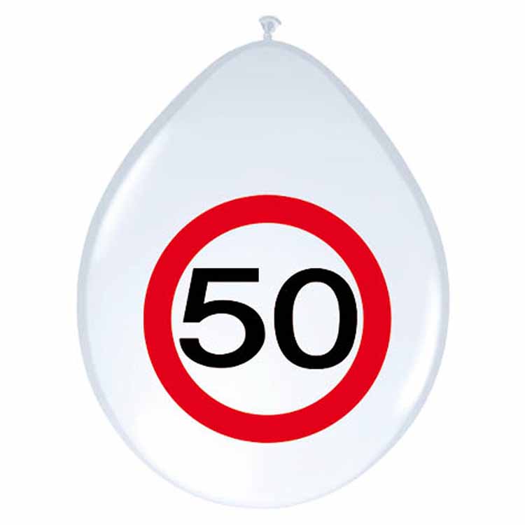 50 års Trafikskyltballonger 8-pack