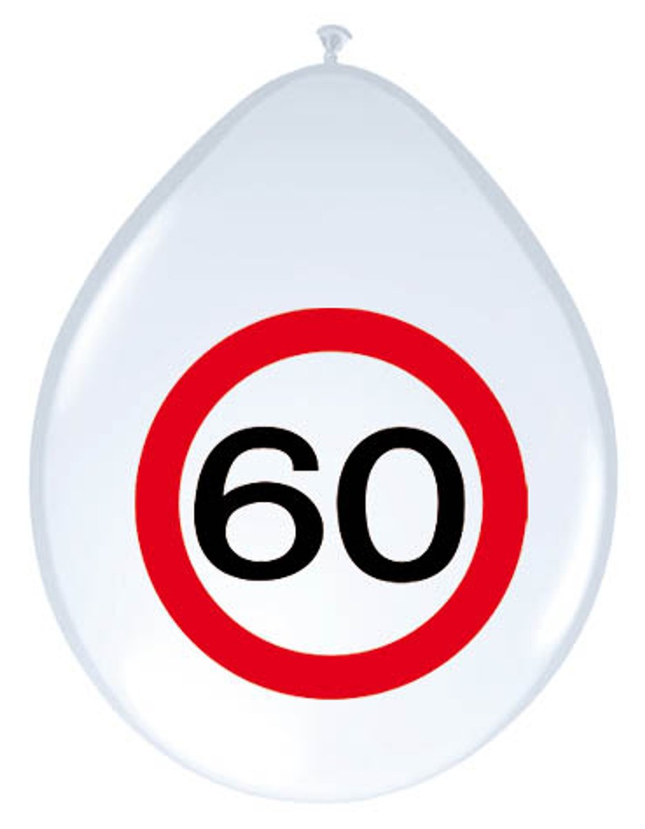 60 års Trafikskyltballonger 8-pack