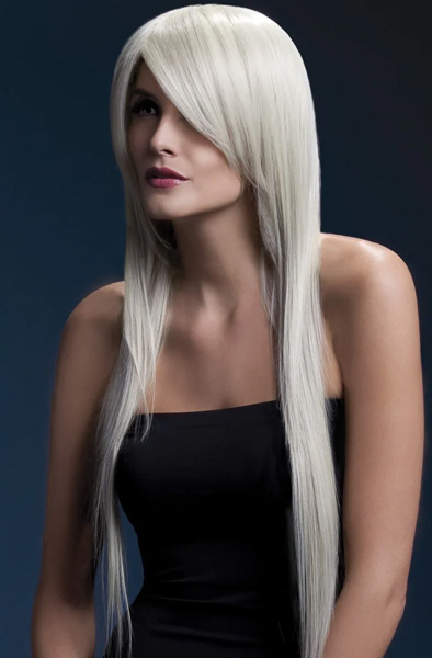 Amber Peruk Isblond 71cm