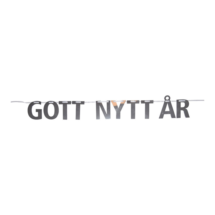 Banderoll "Gott Nytt År" Silver
