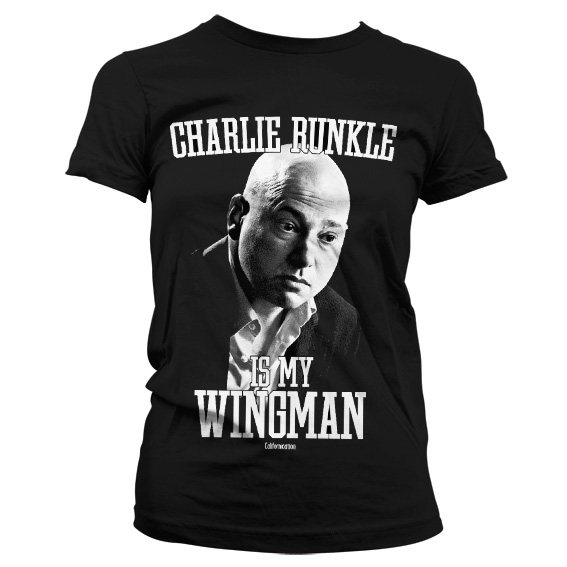 Charlie Runkle Is My Wingman Girly T-Shirt (Svart) L