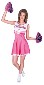 Cheerleader Rosa Maskeraddräkt M