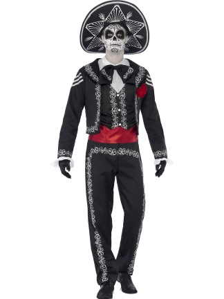 Day of the Dead Bones Maskeraddräkt L