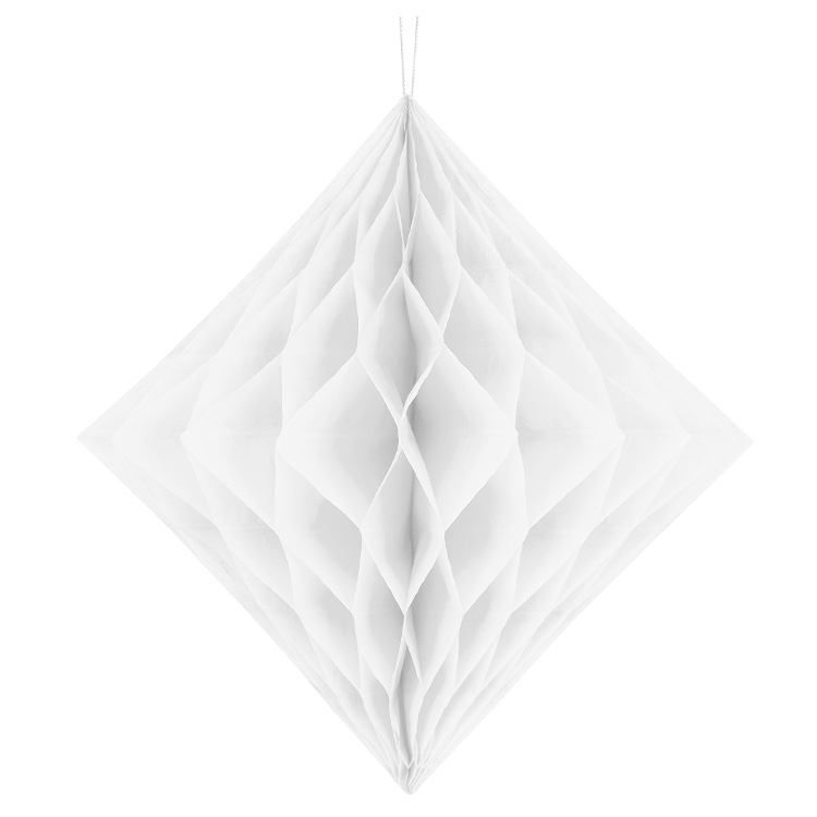 Dekoration Honeycomb Hvid 30cm